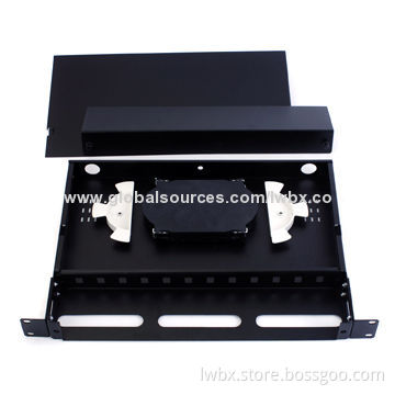 Adjustable LWL Splice Box 1U with Metal Housing, Suitable for 24 x ST